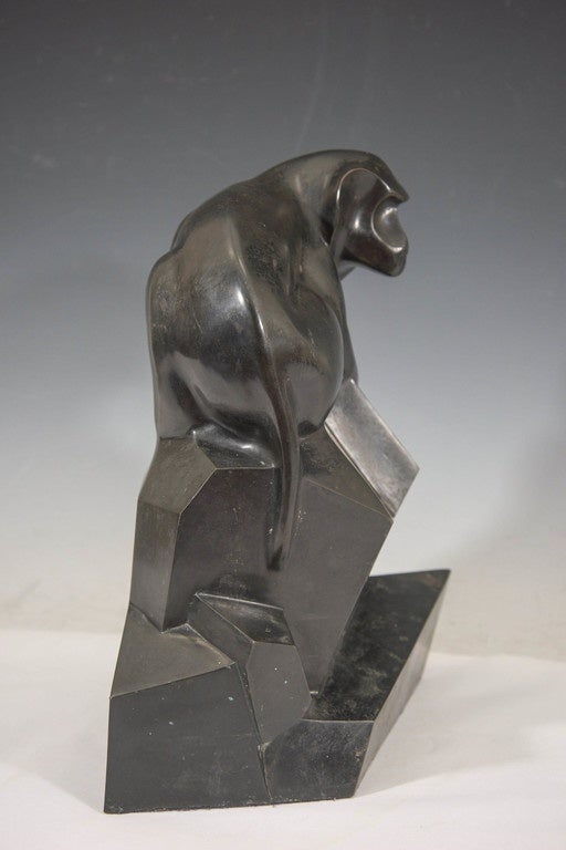 Roberto Estevez Sculptural Baboon in Bronze 2