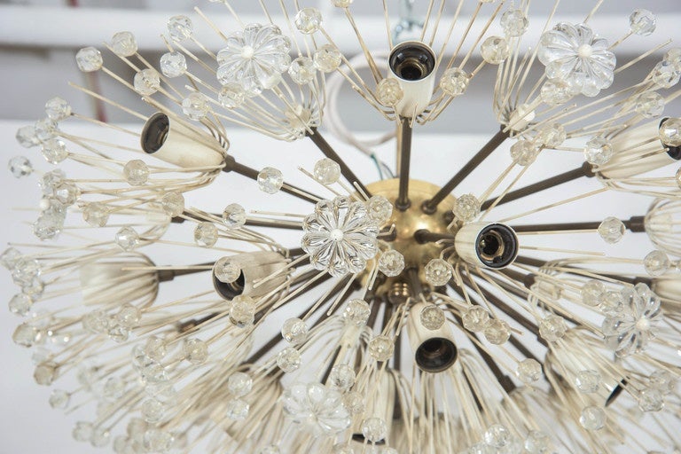 Emil Stejnar Midcentury Flush Mount 'Starburst' Sputnik Chandelier