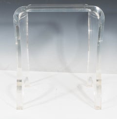 A Midcentury Lucite Waterfall Bench or Side Table