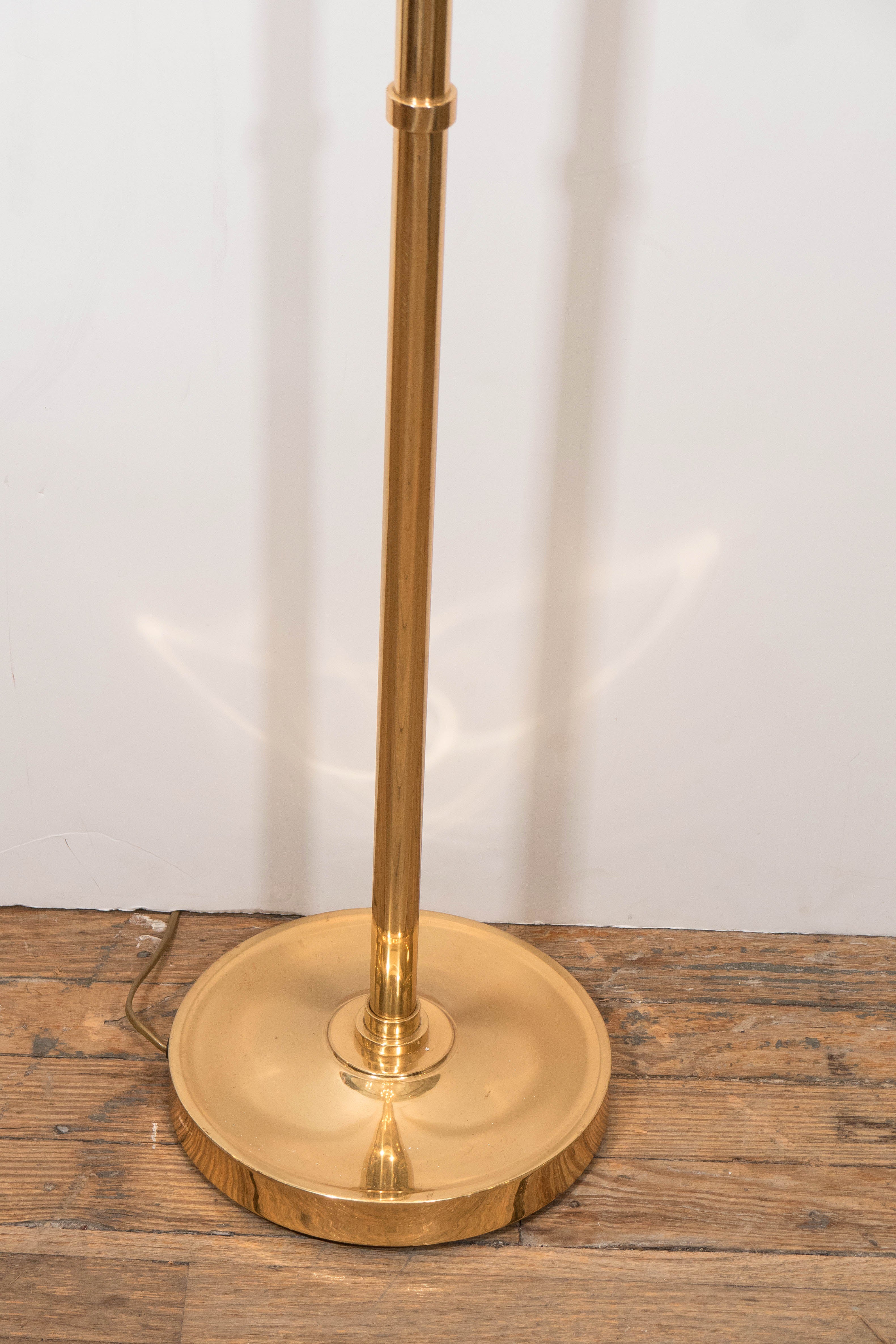 Mid-Century Modern Midcentury Brass Adjustable Floor Lamp with Articulated Arm