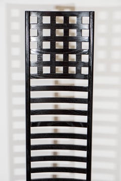 Pair of Mackintosh 'Hill House' Ladder Back Chairs with Suede Seats