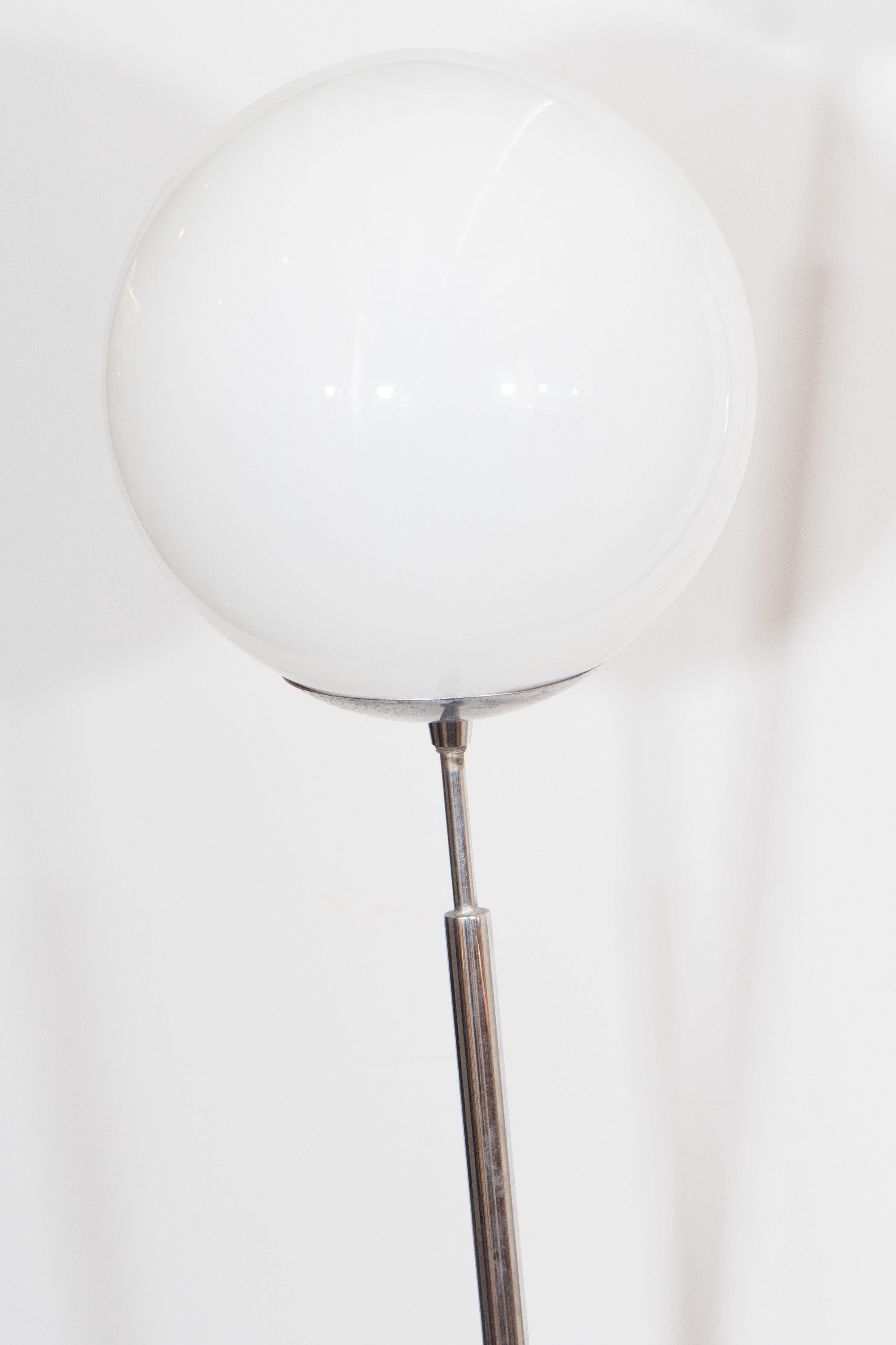 Modern 1960s Double Glass Globe Standing Lamp