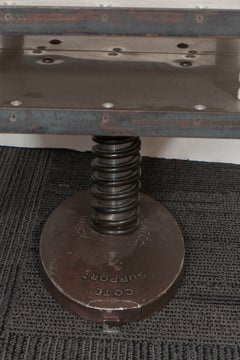 French 1940s Industrial Two-Tier Side Table in Aluminum