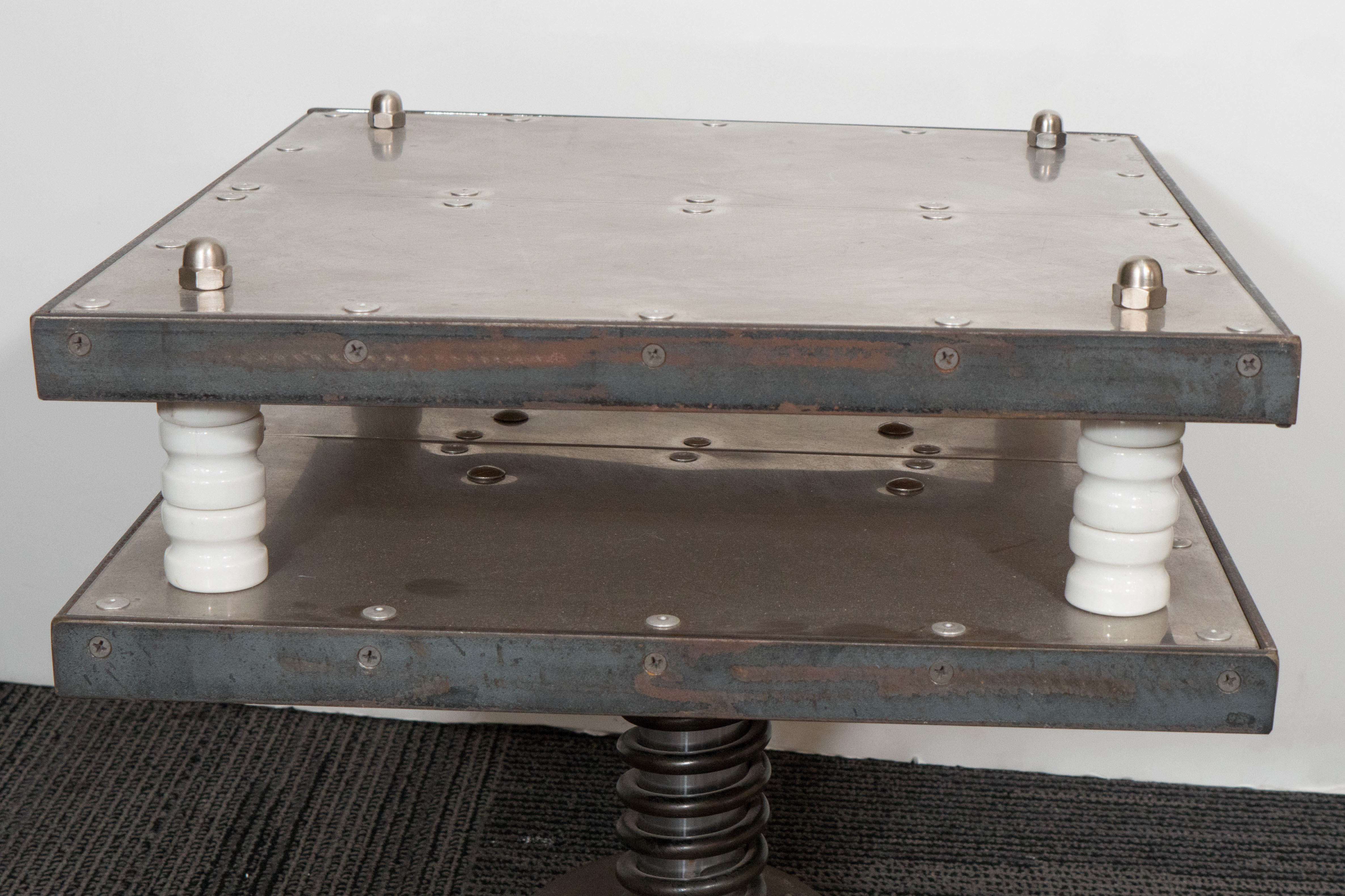 vintage two tier side table