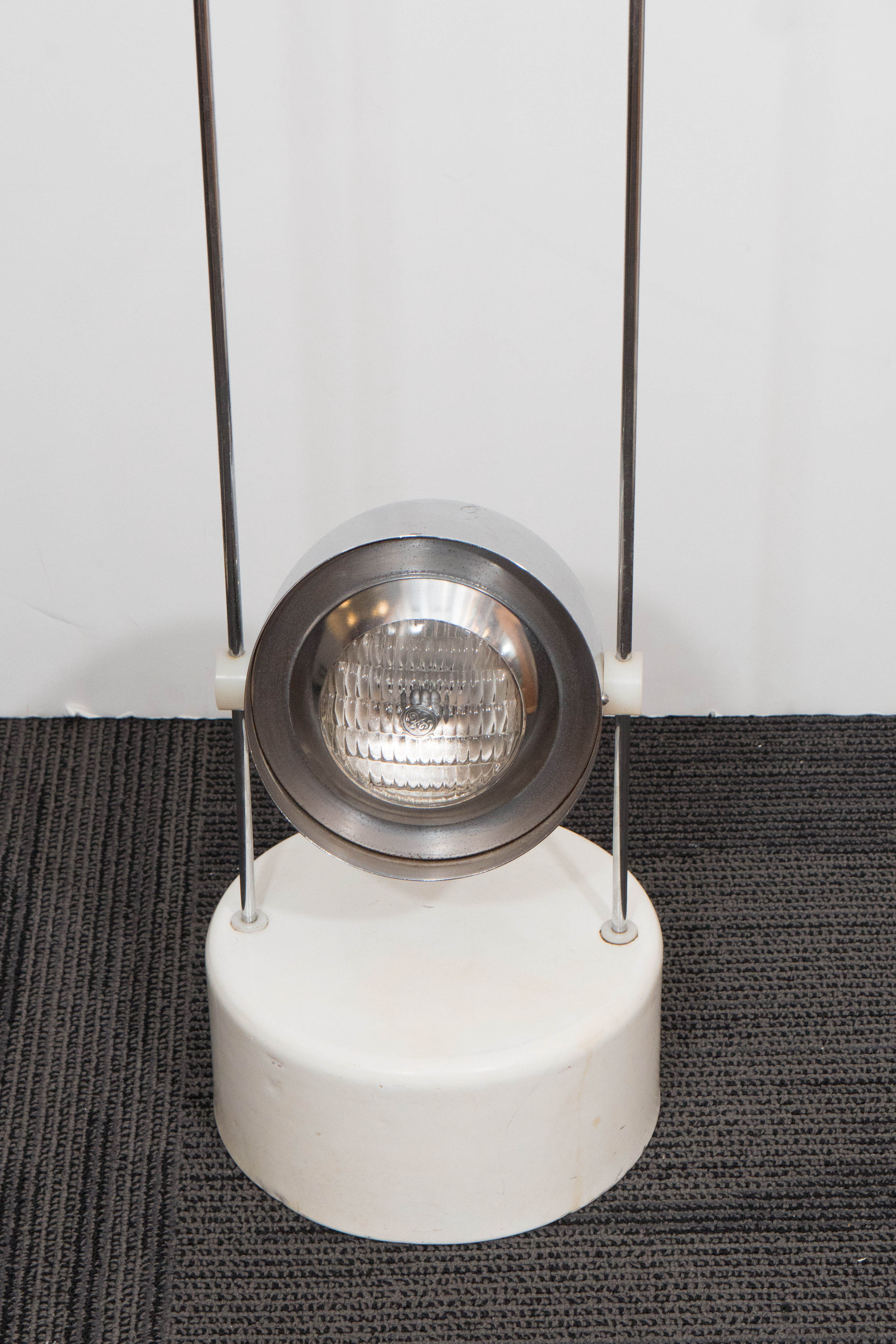 Modern 1970s Chrome Double Spotlight Floor Lamp