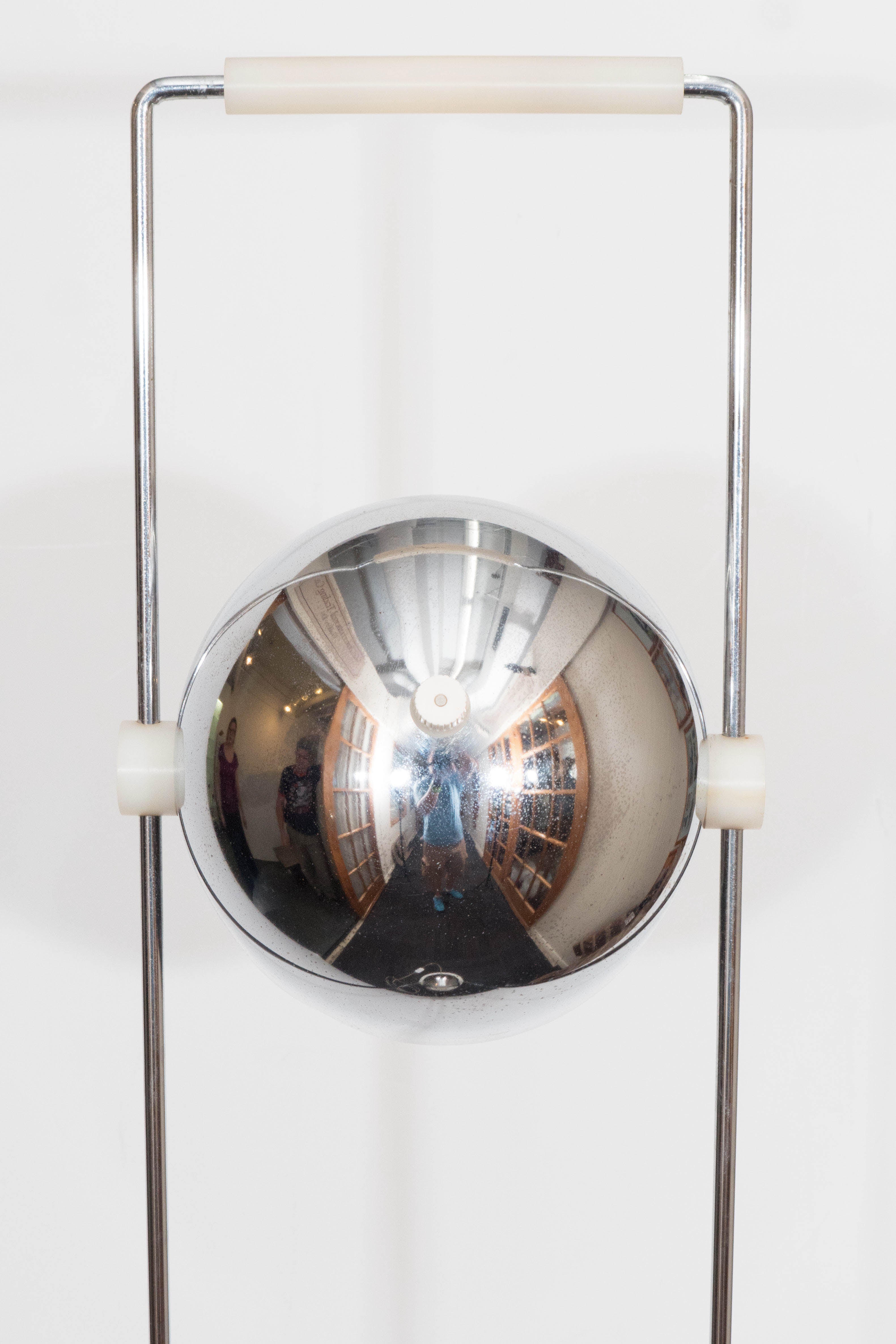 1970s Chrome Double Spotlight Floor Lamp 1