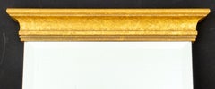Neoclassical Style Giltwood Beveled Mirror With Carved Molding