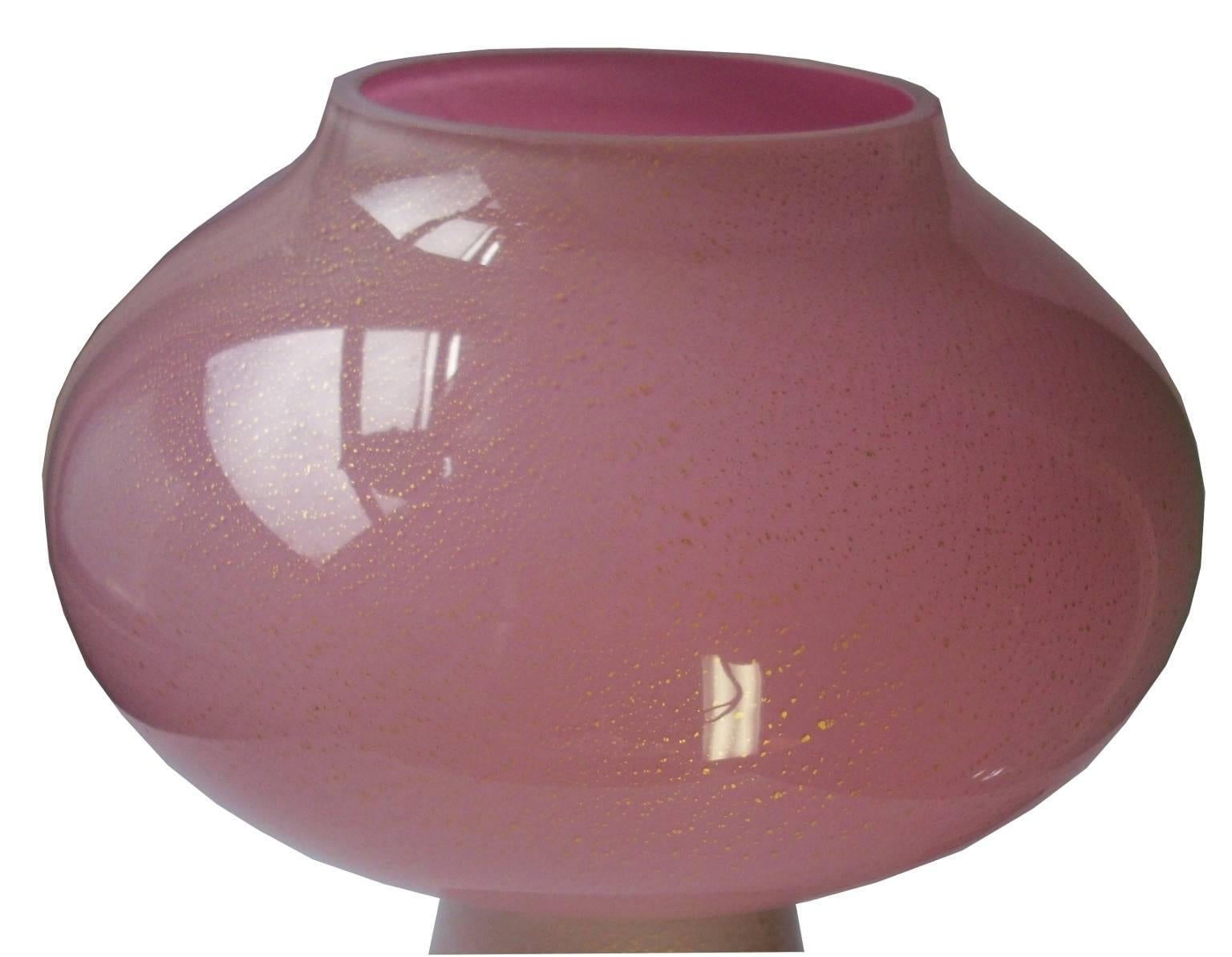 murano mushroom lamp pink