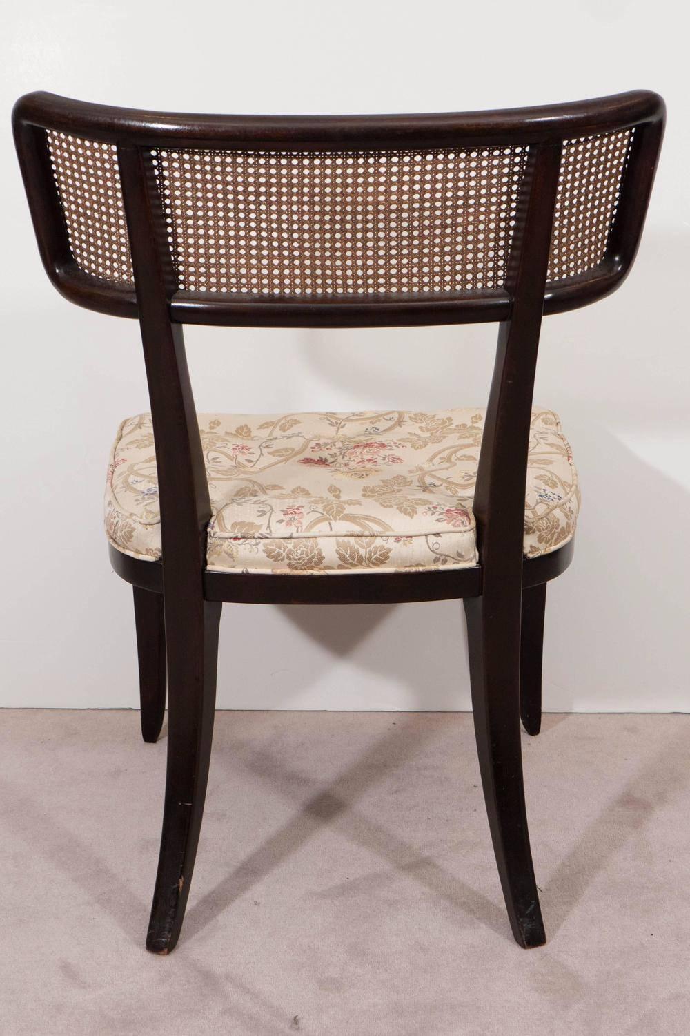 Set of Six Edward Wormley Dining Room Chairs with Caning for Dunbar 4