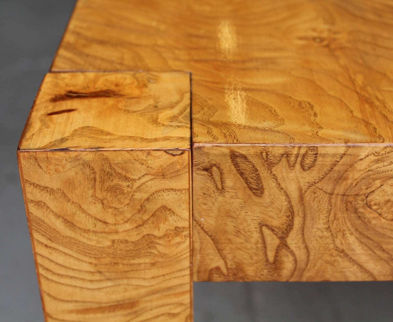 burl wood parsons table