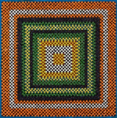 Alfred Jensen Yucatec Oil Painting on Canvas, Mid-20th Century, USA