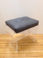 Hill Manufacturing Vanity on Lucite Base with Stool