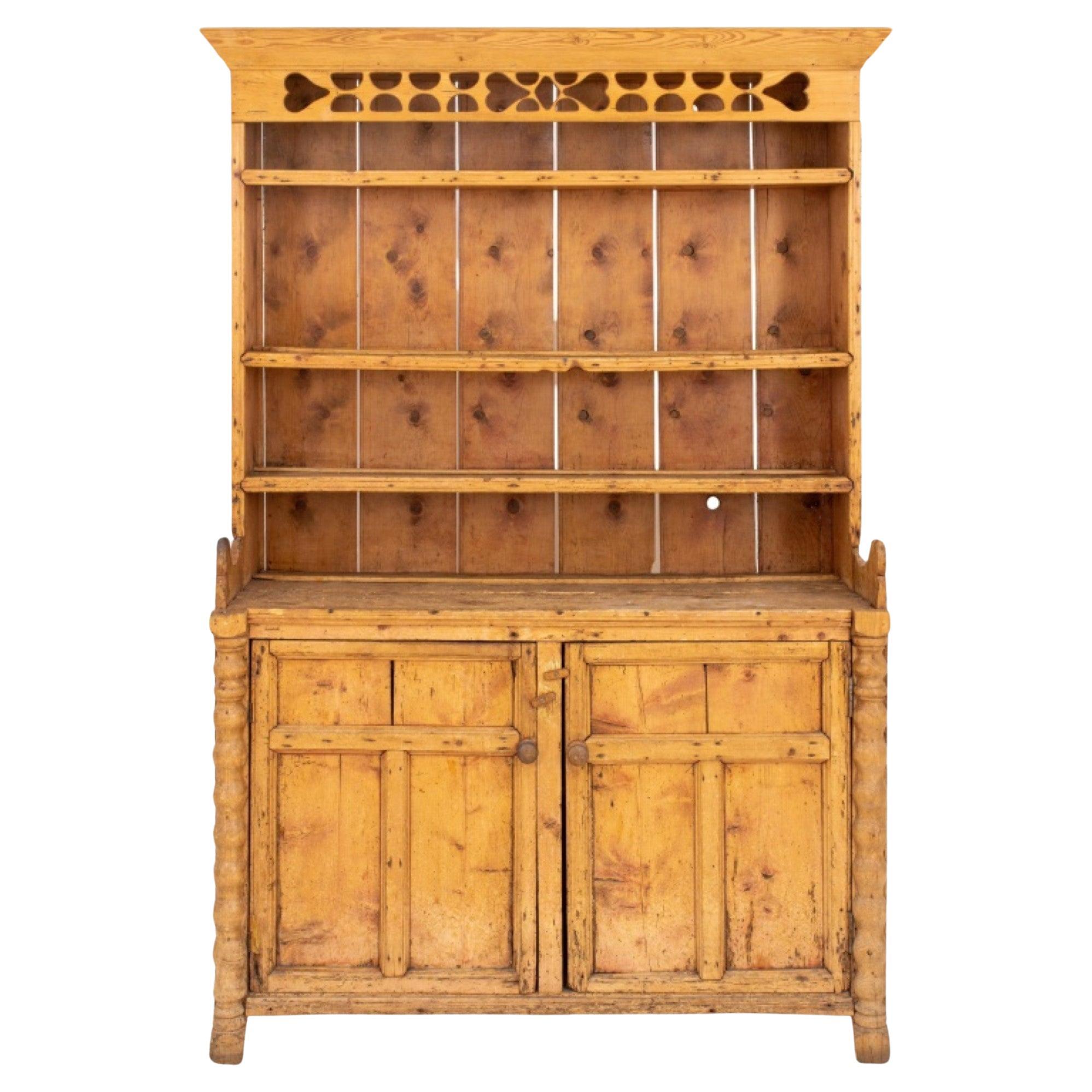 Scandinavian Provincial Style Cabinet and Hutch