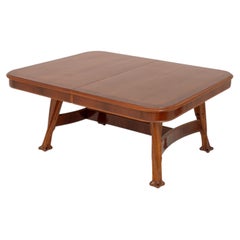 Louis Majorelle Art Nouveau Mahogany Extending Dining Table