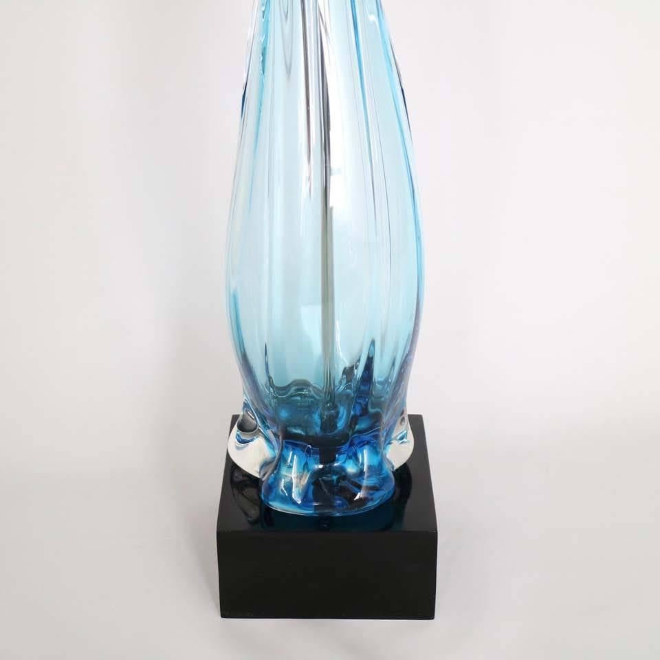 Mid-Century Modern Archimede Seguso Monumental Glass Lamp In Good Condition In New York, NY