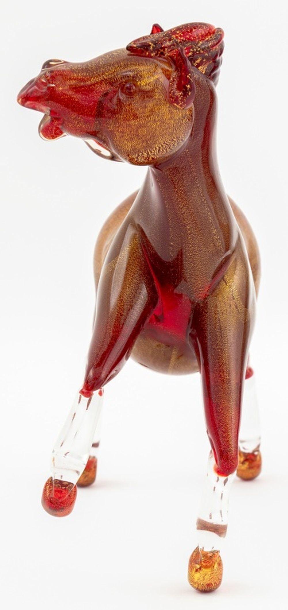 Verre de Murano Cheval cabré en verre d'art vénitien de Murano en vente