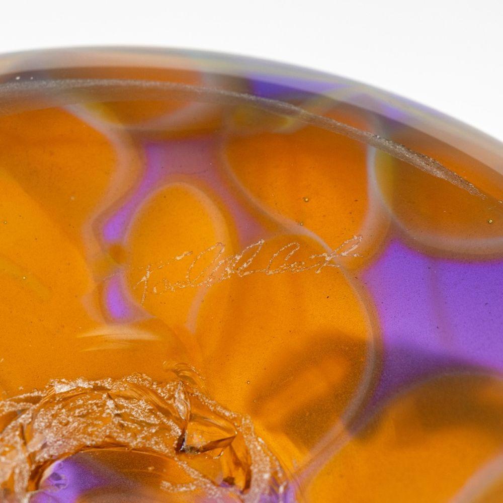 Verre d'art Vase à mouchoirs en verre d'art Paul Allen Counts en vente