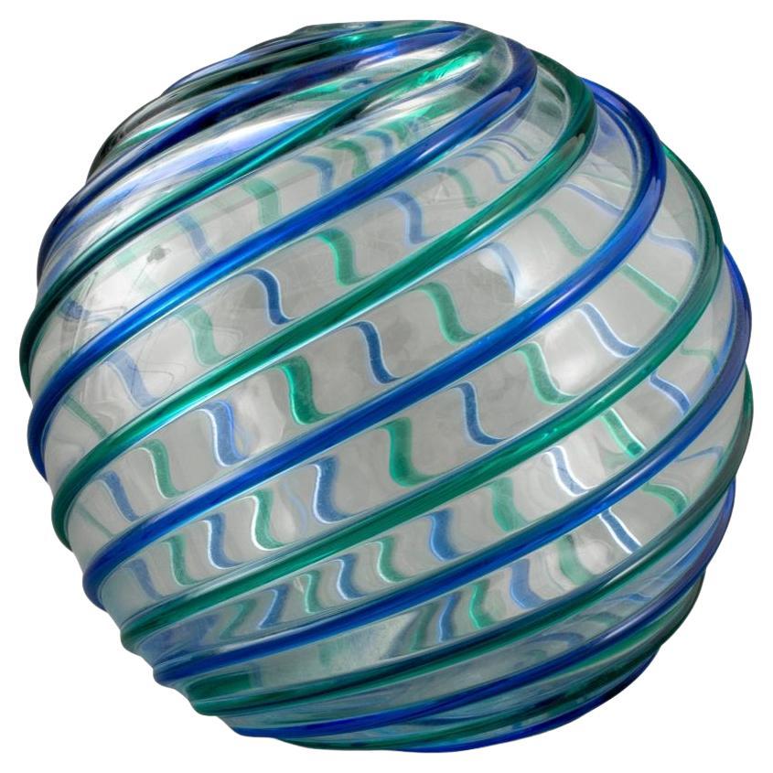 Vase sphérique en verre d'art de Murano Archimede Seguso en vente