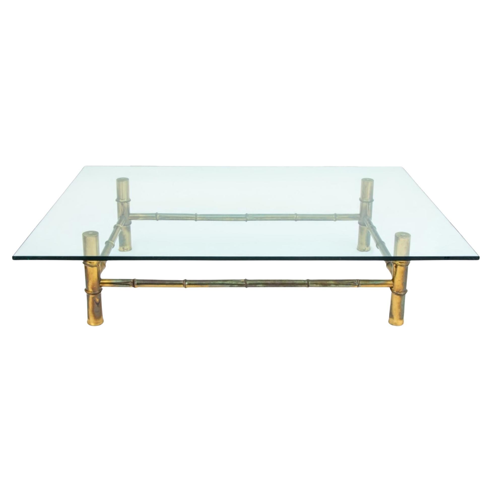 Maison Bagues Style Bamboo Motif Coffee Table For Sale