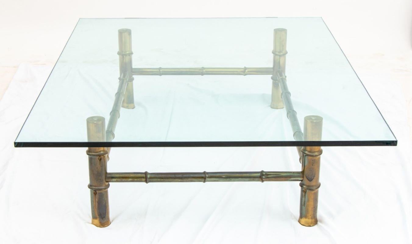 Gilt Maison Bagues Style Bamboo Motif Coffee Table For Sale