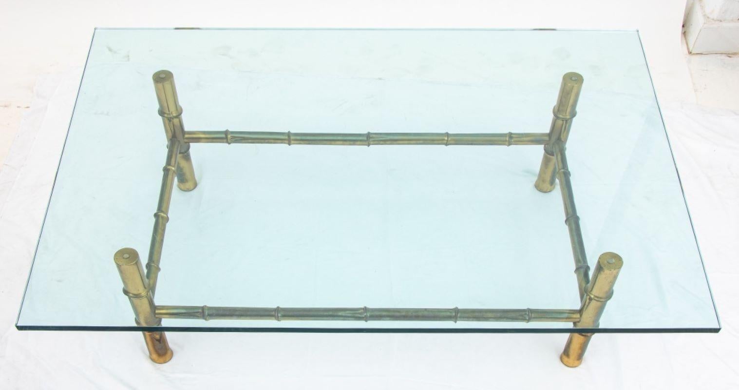 20th Century Maison Bagues Style Bamboo Motif Coffee Table For Sale