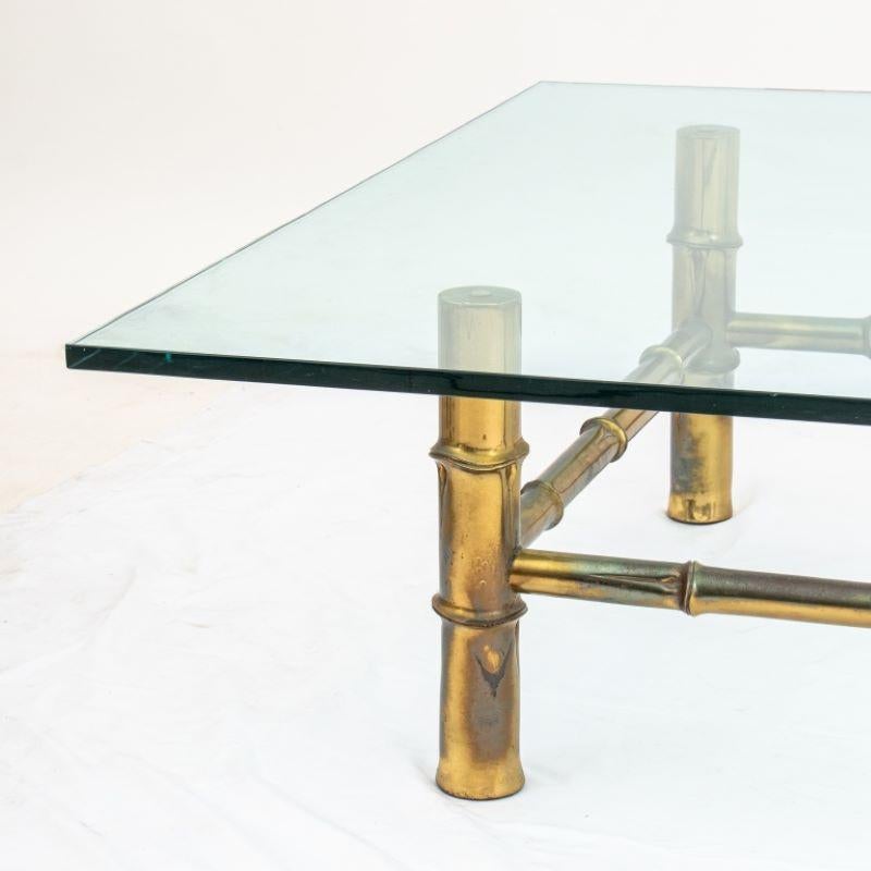 Maison Bagues Style Bamboo Motif Coffee Table In Good Condition For Sale In Astoria, NY