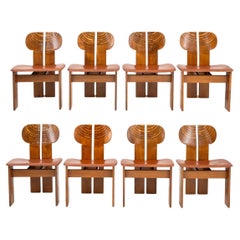 Afra & Tobia Scarpa "Africa" Dining Chairs, 8