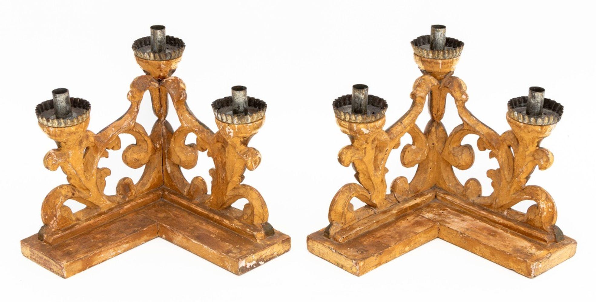 Ecclesiastical Giltwood Altar Leuchter (Sonstiges) im Angebot