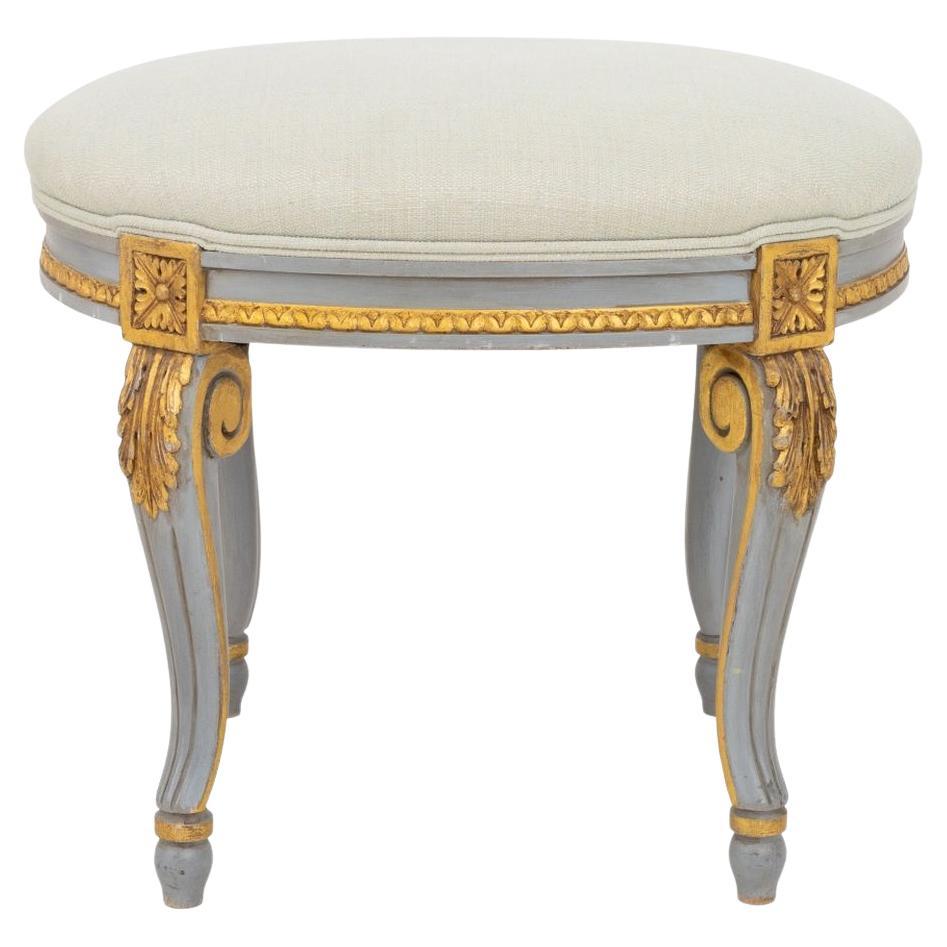 Louis XVI Style Painted Oval Foot Stool