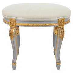 Louis XVI Style Painted Oval Foot Stool