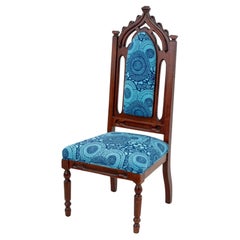 Gothic Revival Custom Upholstered Hall Chair