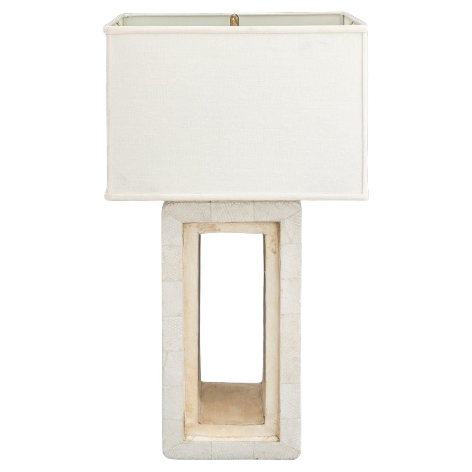 R & Y Augousti Snakeskin Table Lamp For Sale