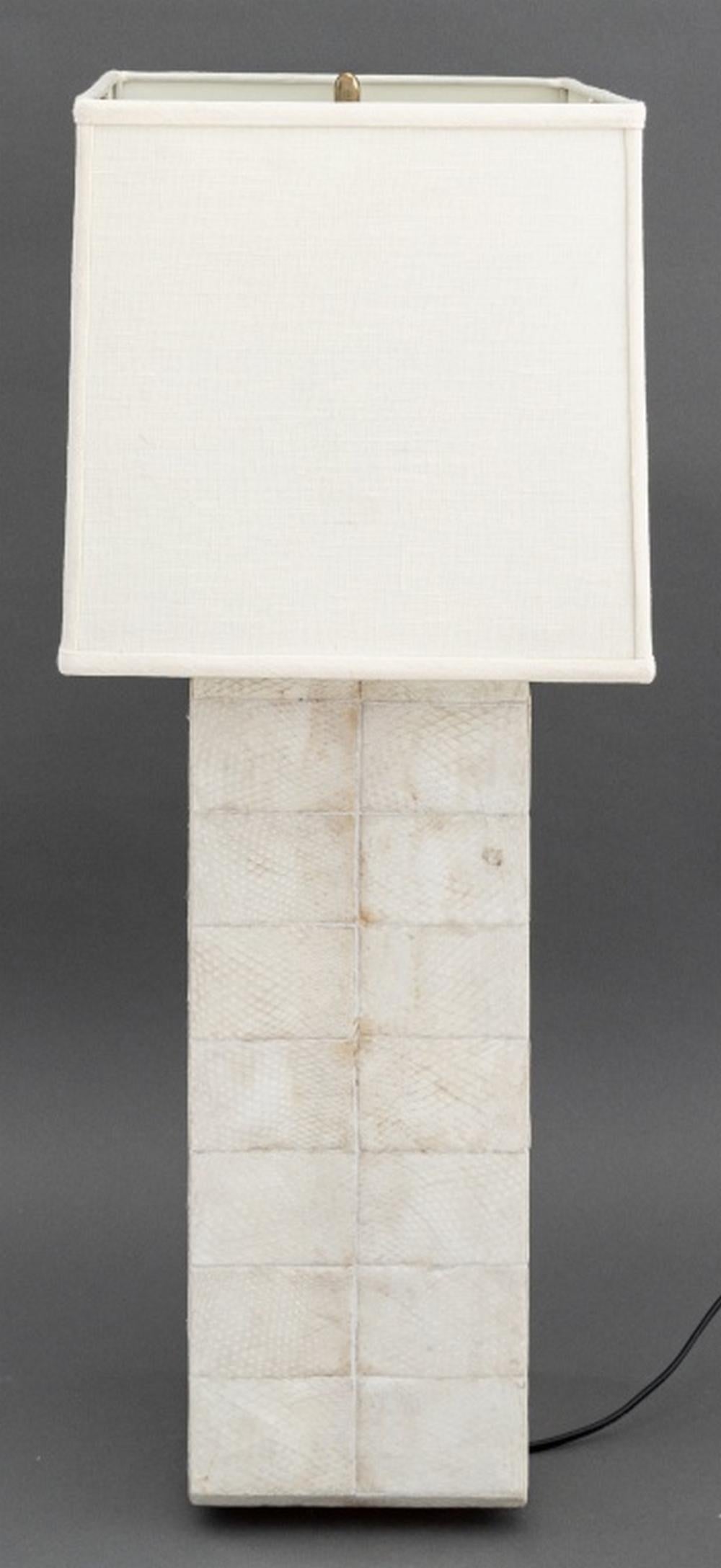 20th Century R & Y Augousti Snakeskin Table Lamp For Sale