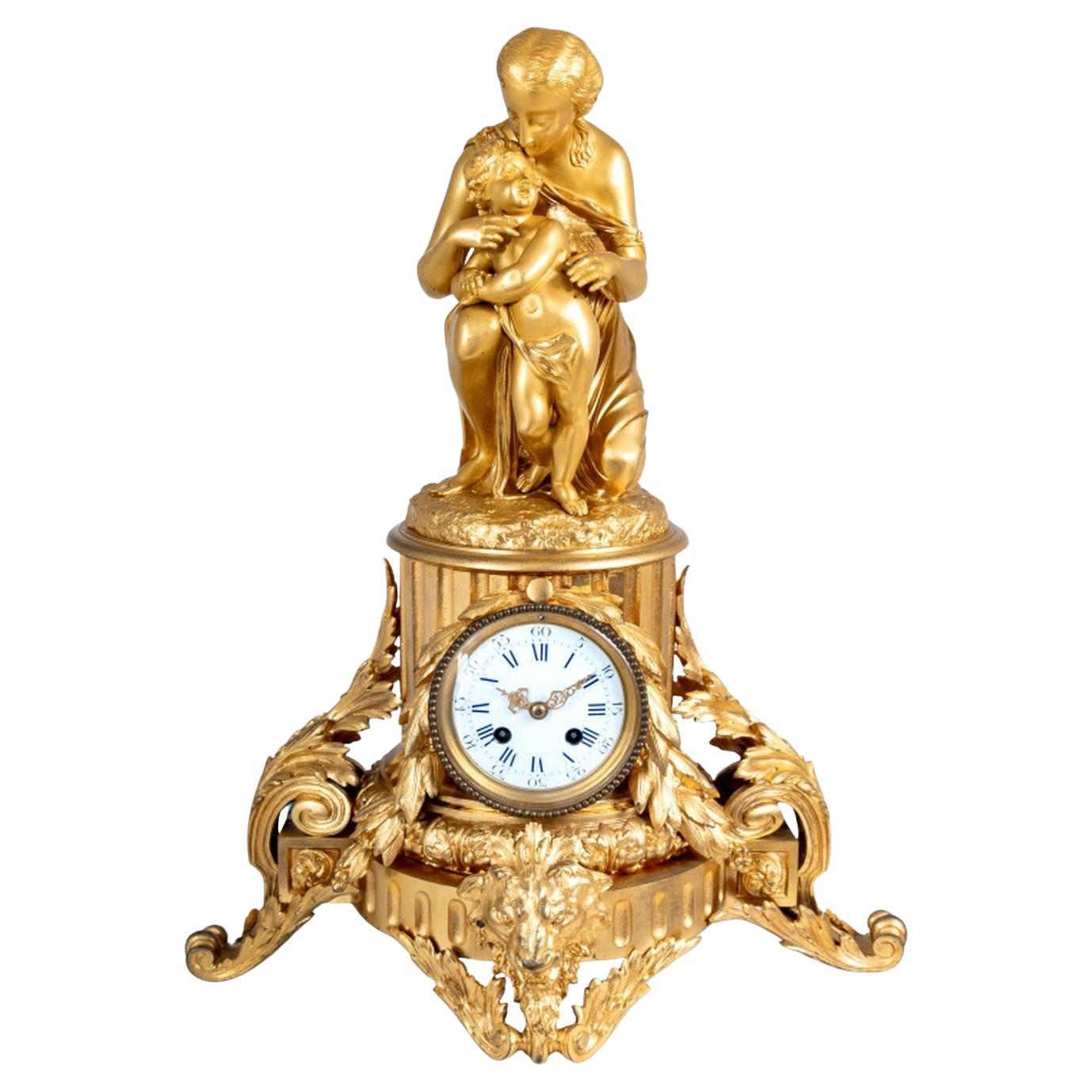 Reloj Figural Ormolu Estilo Luis XVI en venta