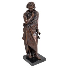 Figur von Beethoven Patinierte Bronze-Skulptur