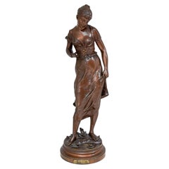 Emile Carlier „Candeur“ – Skulptur aus patinierter Bronze