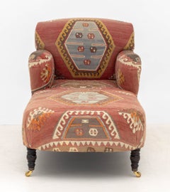 Gepolsterte Kilim-Chaiselongue von George Smith, Ende des 20. Jahrhunderts