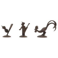 Werkstatte Hagenauer Vintage Art Deco Figural Bronze Sculptures, 3