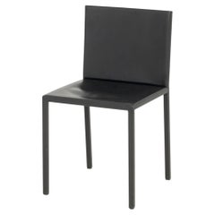 Fabien Baron for Capellini Anthracite Leather Side Chair