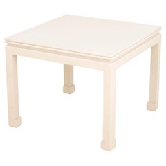 James Mont Style White Painted Extending Dining Table