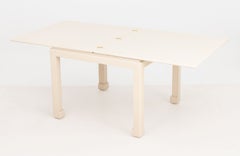 James Mont Style White Painted Extending Dining Table