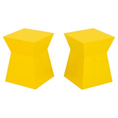 Modern Yellow Geometric End Tables by Gus Design Inc.