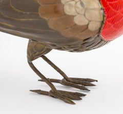 Sculpture en métal émaillé représentant un cardinal, de Sergio Bustamante