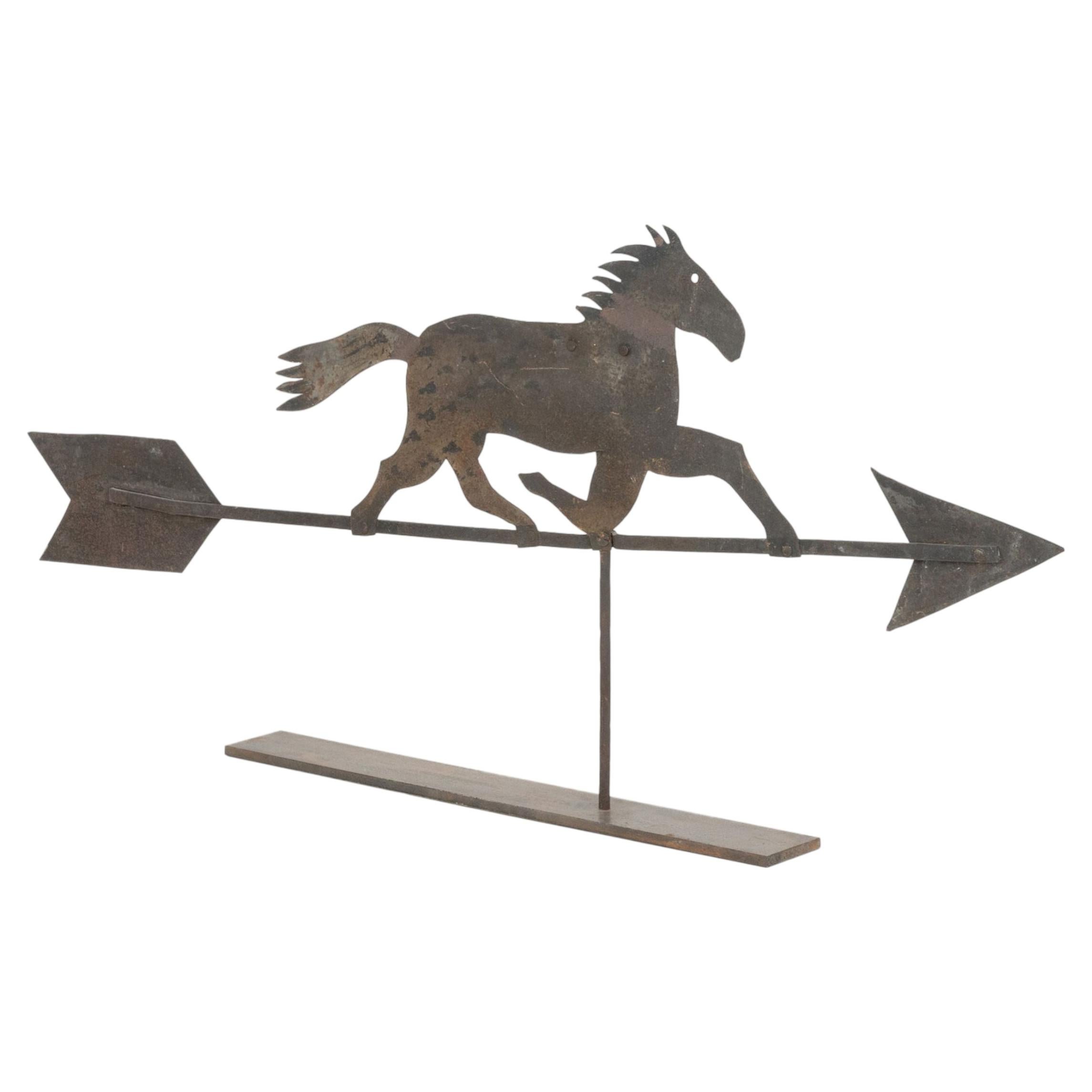 American Sheet Iron Horse Weathervane, Late 19th Century For Sale