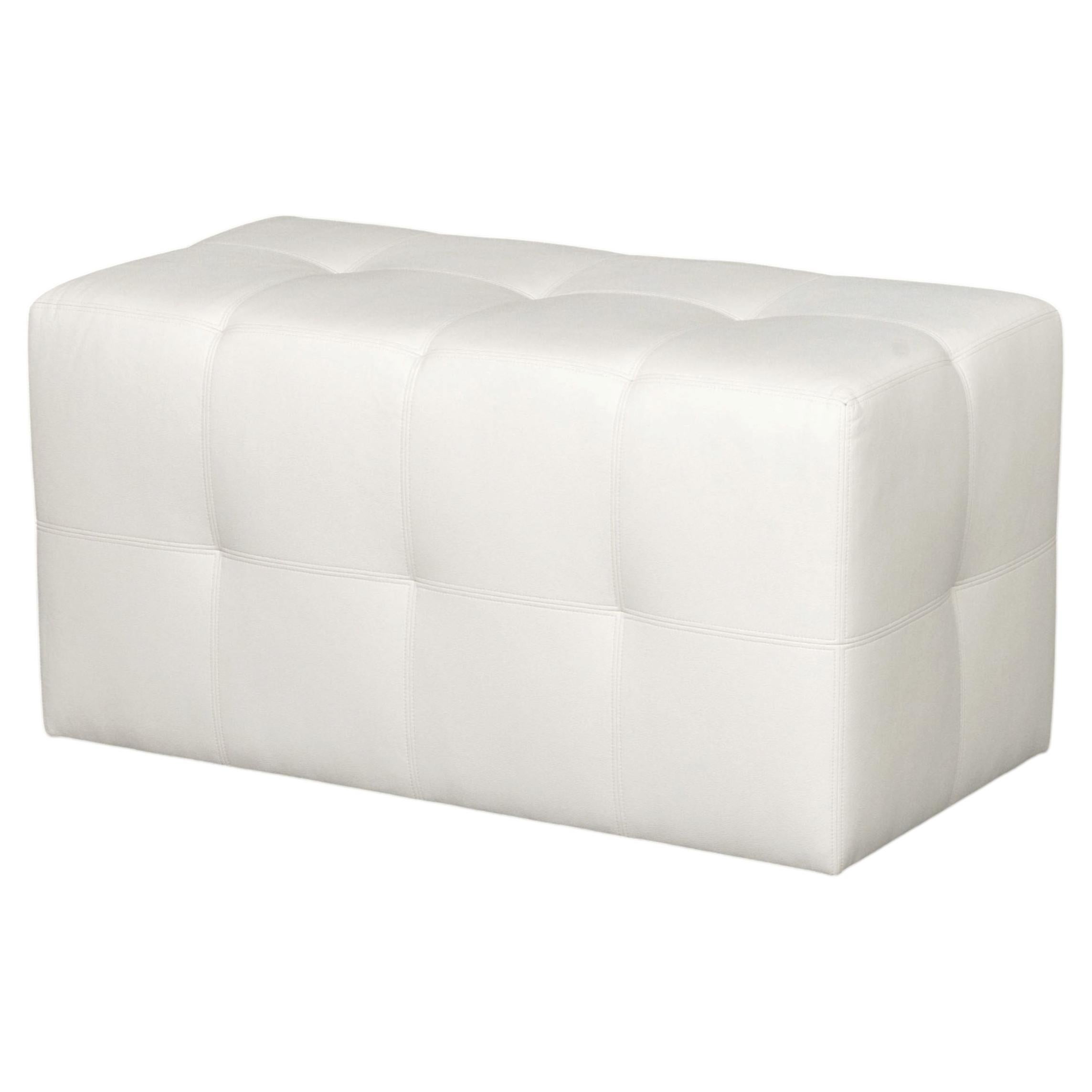 J. Robert Scott Modern White Leather Upholstered Bench For Sale
