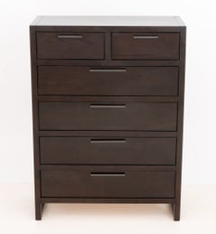 Casana "Tahoe" Ebonized Wood Dresser with Six Drawers