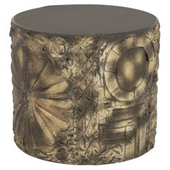 Adrian Pearsall "Goop" Brutalist Bronzed Sculptural Circular Side Table