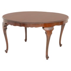 Queen Anne Style Vintage Mahogany Circular Dining Table