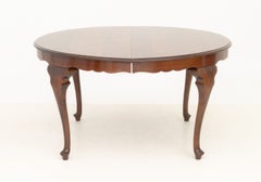 Queen Anne Style Vintage Mahogany Circular Dining Table