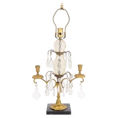 Louis XVI Style Gilt Bronze Girandole Mounted Lamp